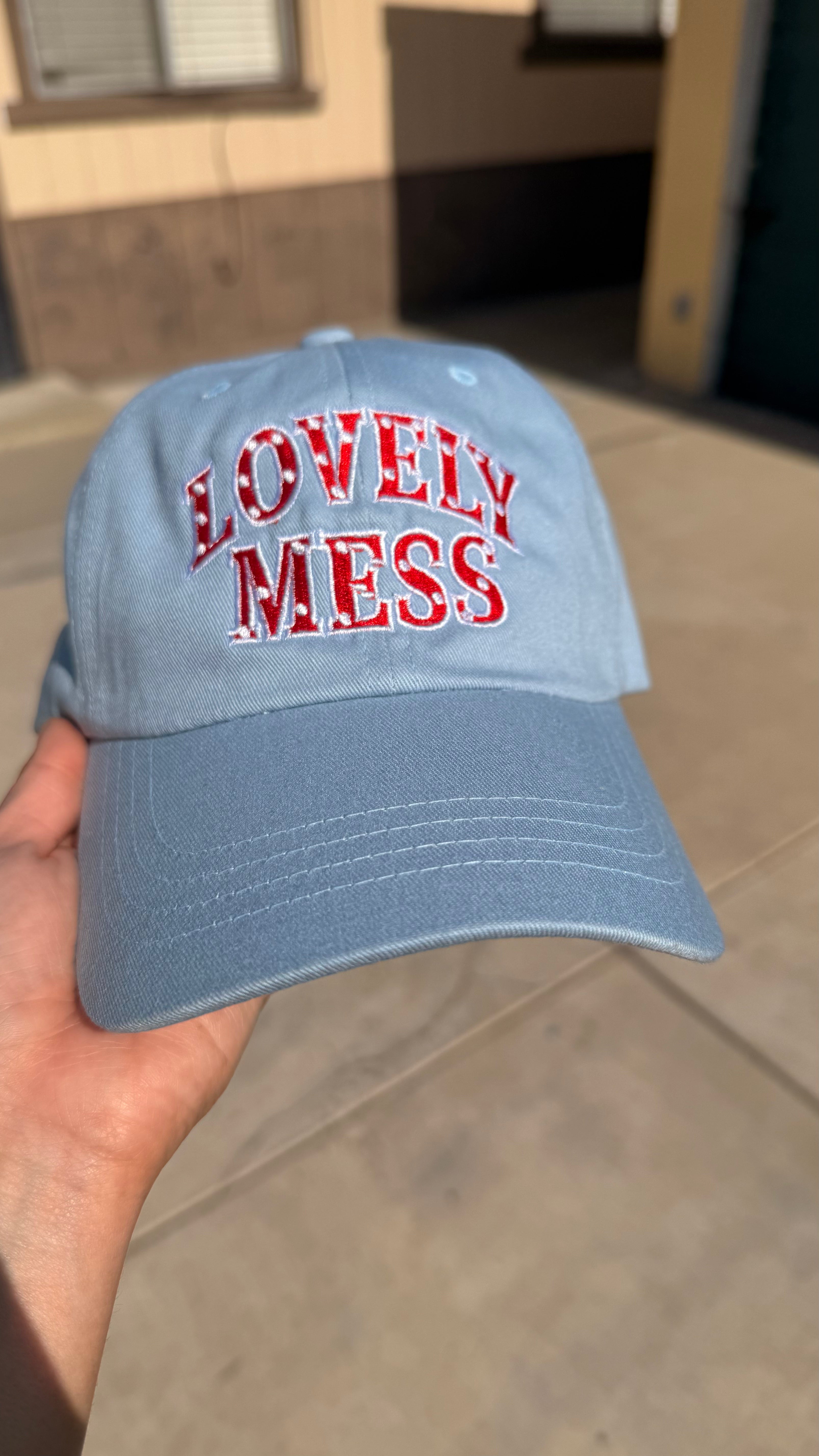 Lovey Mess Embroidered Cap